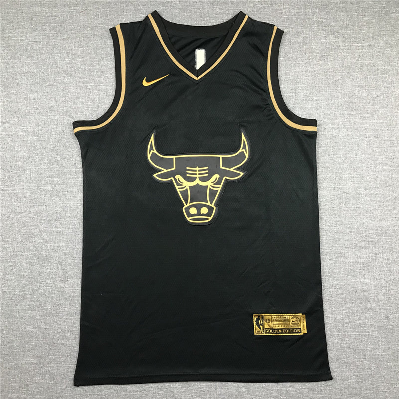 Men's Chicago Bulls Michael Jordan #23 Black Swingman Player Jersey1