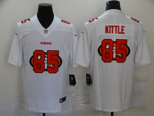 Men's San Francisco 49ers #85 George Kittle White Team Game Jersey1