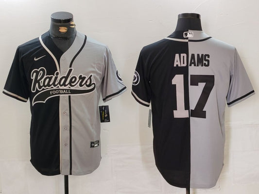 Men's Las Vegas Raiders Davante Adams #17 Black/Gray Game Jersey1