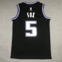 Men's Sacramento Kings De'Aaron Fox Black Fast Break Replica Jersey1 City Edition
