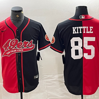 Men's San Francisco 49ers George Kittle #85 Red/Black Game Player Jersey1 Joint Edition