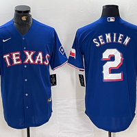 Men's Texas Rangers Marcus Semien #2 Royal Away Replica Player Jersey1