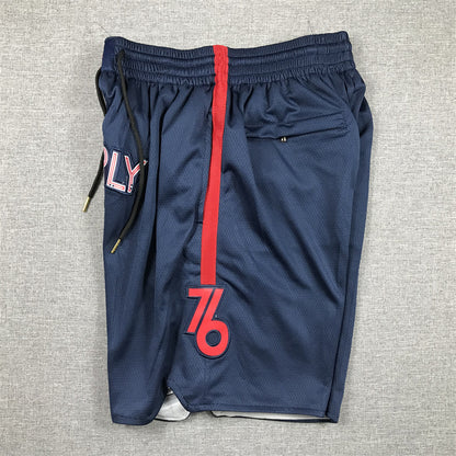 Men's Philadelphia 76ers Navy 2023/24 Pocket Shorts1 City Edition