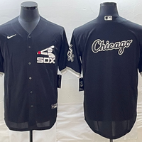 Men's Chicago White Sox Black Replica Game Jersey1