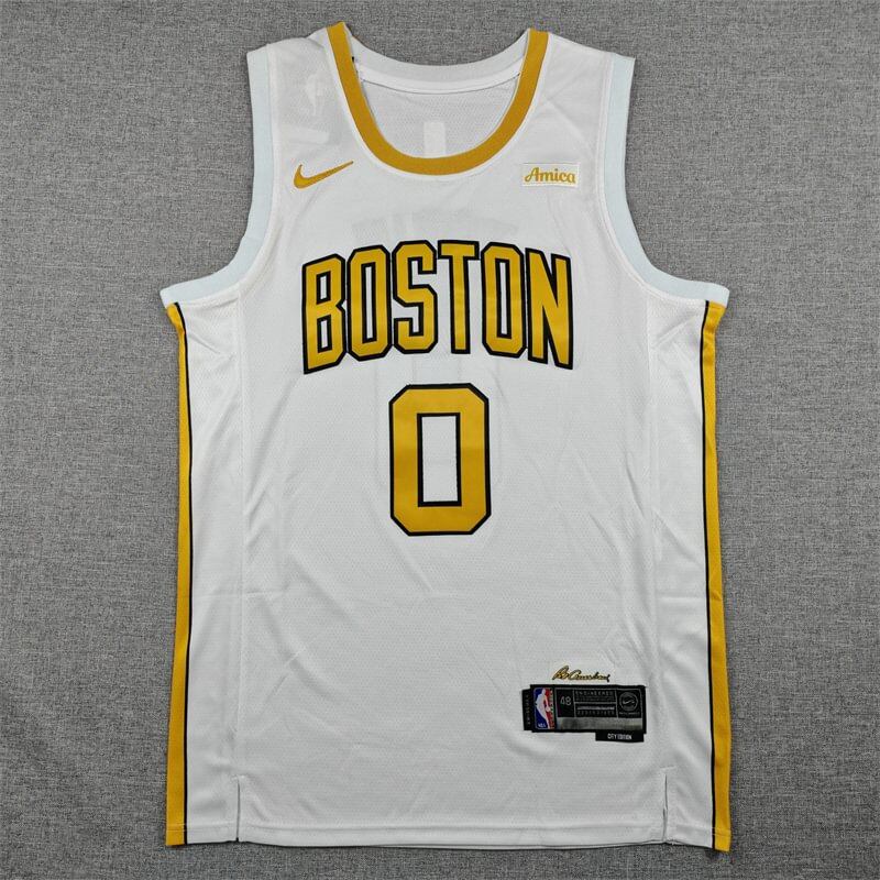 Jayson Tatum #0 Boston Celtics White 2025/26 City Edition Swingman Jersey