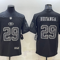 Men's San Francisco 49ers Talanoa Hufanga #29 Black Retired Player RFLCTV Limited Jersey1