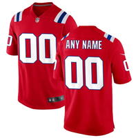 Custom1 New England Patriots Red Alternate Jersey1