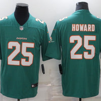 Men's Miami Dolphins Xavier Howard #25 Green Game Jersey1