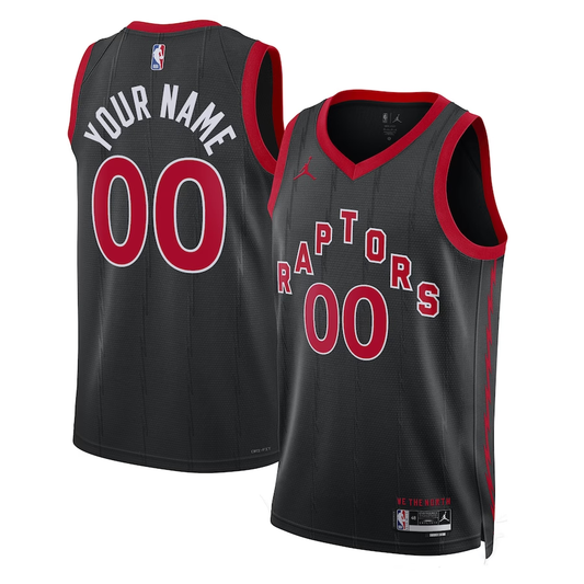 Men's Toronto Raptors Black 2022/23 Swingman Custom Jersey1 - Statement Edition