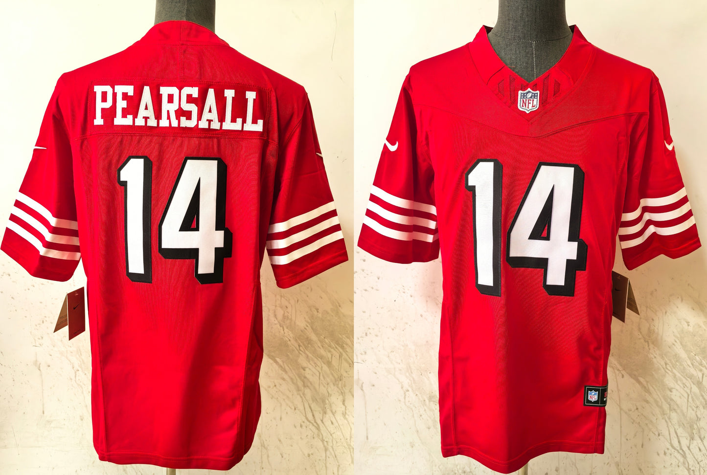 Men's San Francisco 49ers Ricky Pearsall #14 Red Alternate Game Jersey