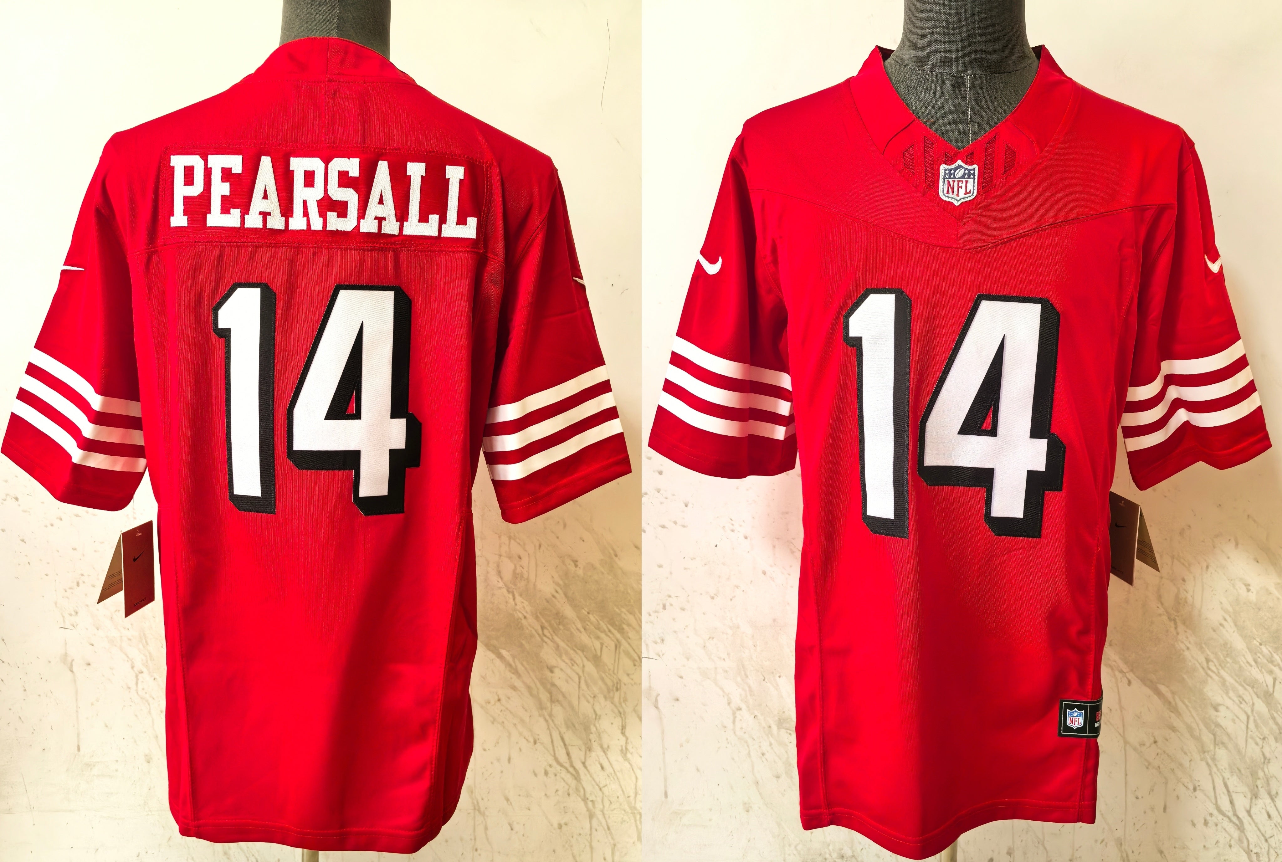 Men's San Francisco 49ers Ricky Pearsall #14 Red Alternate Game Jersey