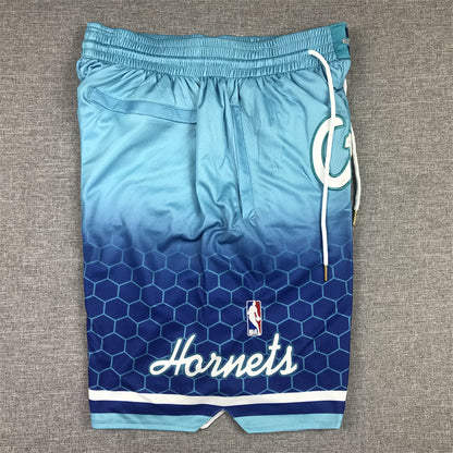 Men's Charlotte Hornets Blue City Edition Basketball Shorts11