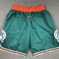 Men's Miami Dolphins Aqua Pocket Shorts1