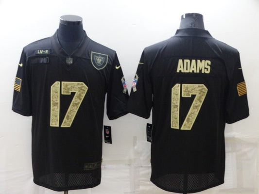 Men's Las Vegas Raiders Davante Adams #17 Black Alternate Game Jersey1