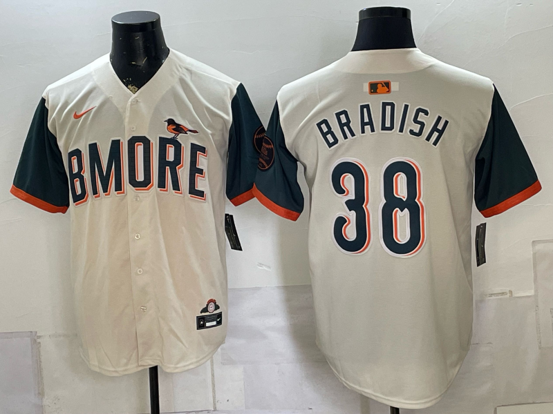 Men's Baltimore Orioles Kyle Bradish #38 Cream 2026 City Connect Stadium Jersey