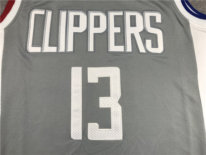 Men's LA Clippers Paul George Gray 2020/21 Swingman Jersey1 - Earned Edition