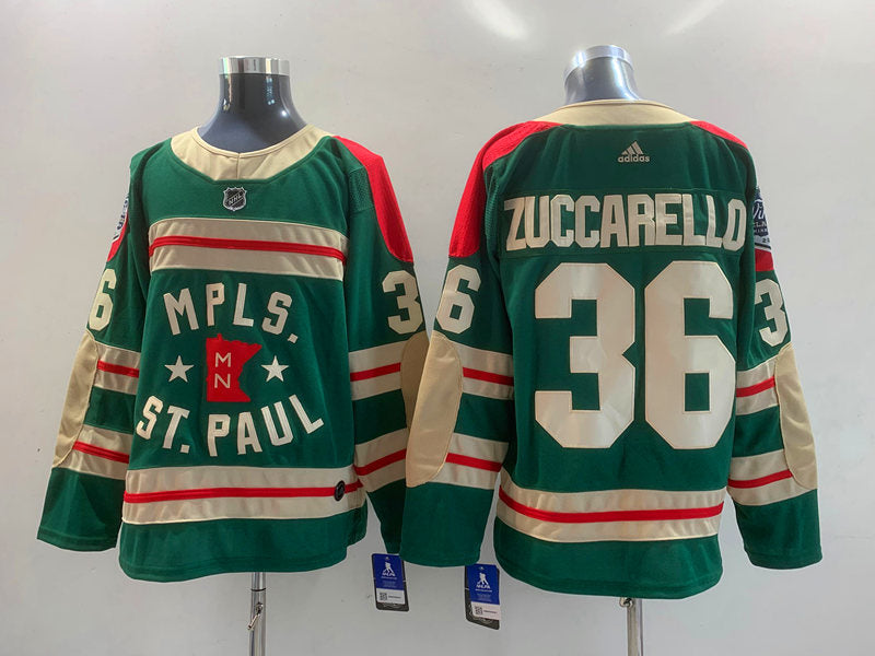 Men's Minnesota Wild Mats Zuccarello #36 Green Breakaway Player Jersey1