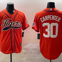 Men's Detroit Tigers Kerry Carpenter #30 Orange Replica Player Jersey1