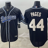 Men's Los Angeles Dodgers Andy Pages #44 Black Replica Player Jersey