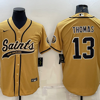 Men's New Orleans Saints Michael Thomas #13 Yellow Game Jersey1 Joint Edition