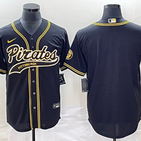 Men's Pittsburgh Pirates Black Blank Replica Jersey1 Joint Edition