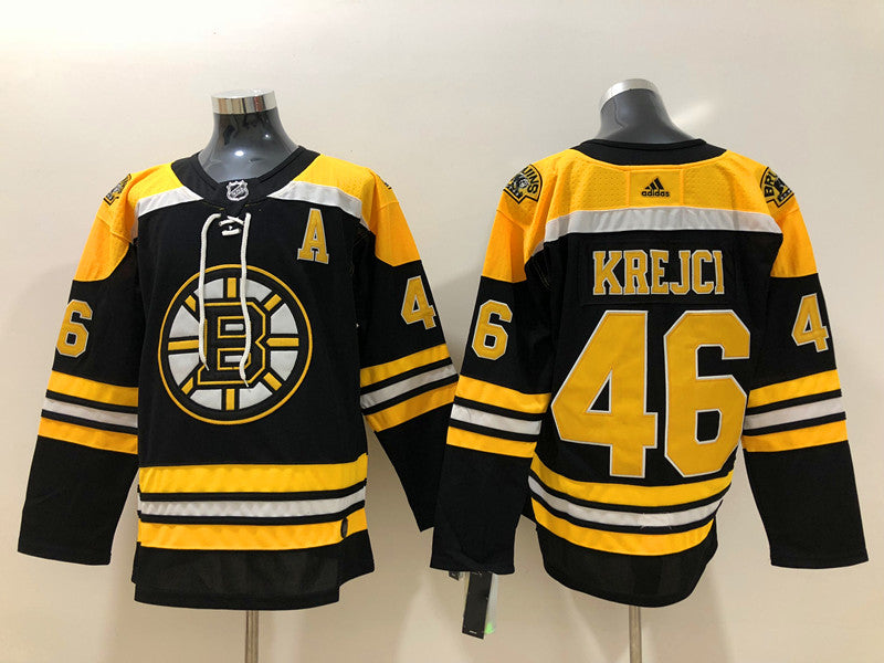 Men's Boston Bruins David Krejci #46 Black Replica Jersey1