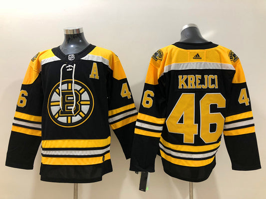 Men's Boston Bruins David Krejci #46 Black Replica Jersey1