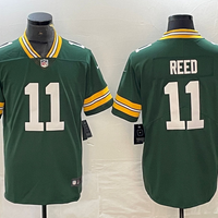 Men's Green Bay Packers Jayden Reed #11 Green Game Jersey1