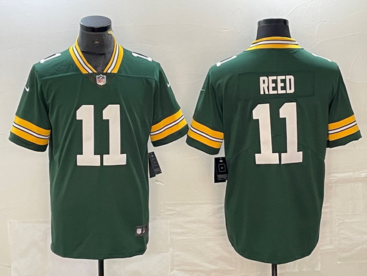 Men's Green Bay Packers Jayden Reed #11 Green Game Jersey1