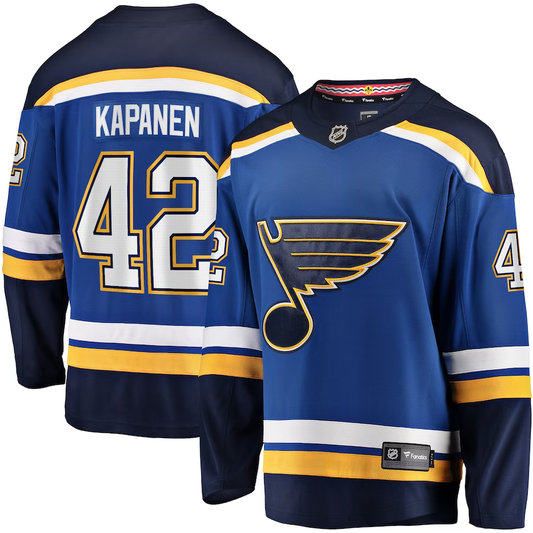 Men's St. Louis Blues Kasperi Kapanen #42 Blue Home Breakaway Player Jersey1