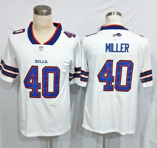 Men's Buffalo Bills Von Miller #40 White Game Jersey1