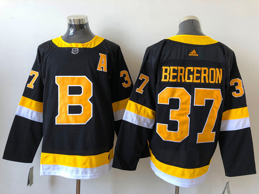 Men's Boston Bruins Patrice Bergeron #37 Black Player Jersey1