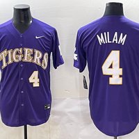 Men's LSU Tigers Steven Milam #4 Purple Replica Player Jersey