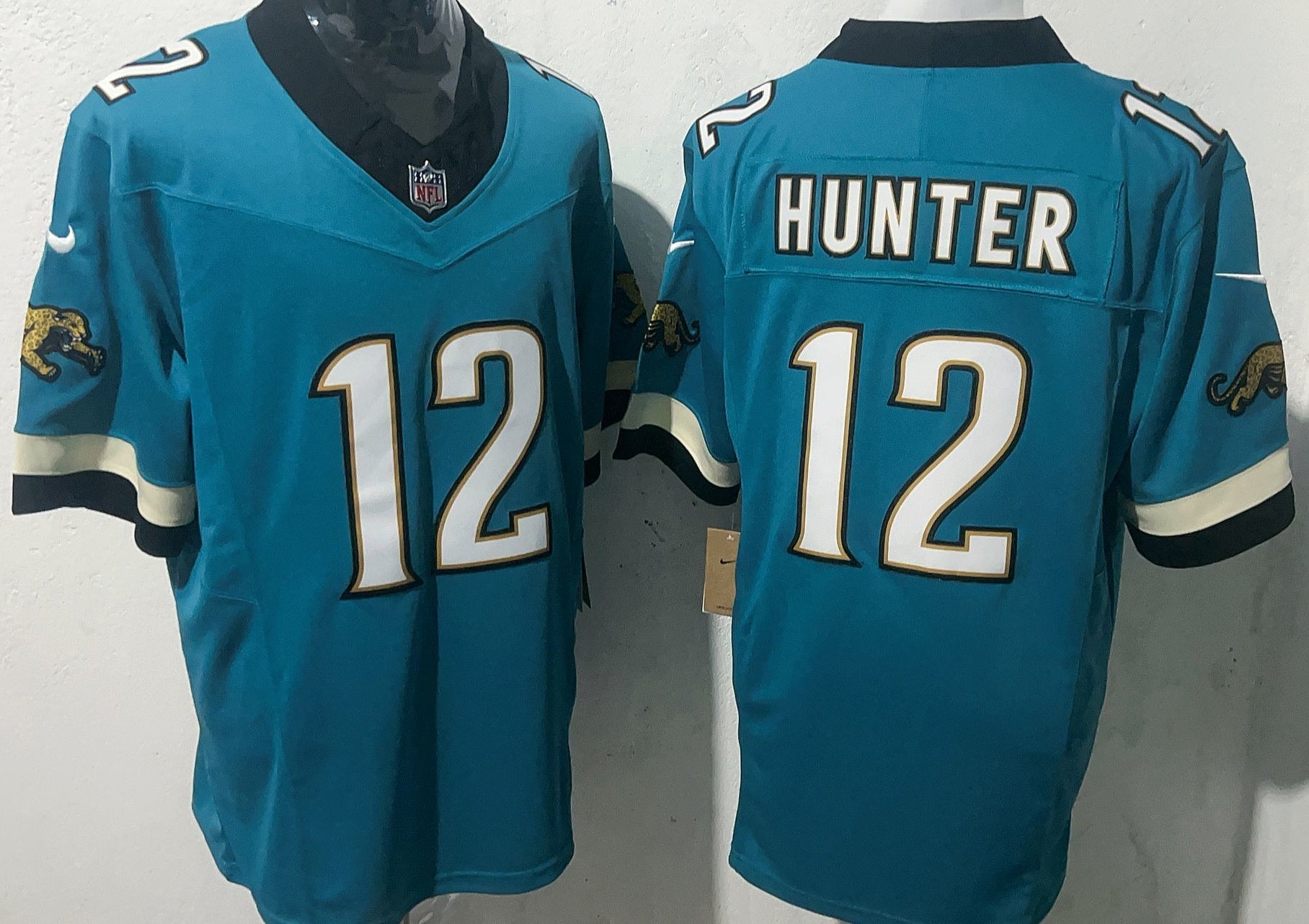 Men's Jacksonville Jaguars Travis Hunter #12 Teal Alternate Game Jersey