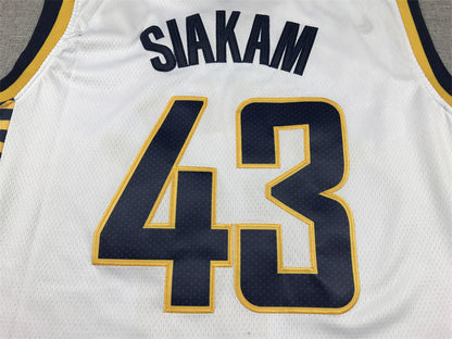 Men's Indiana Pacers Pascal Siakam #43 White Swingman Jersey1 - Association Edition