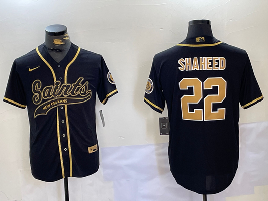 Men's New Orleans Saints Rashid Shaheed #22 Black Player Jersey1