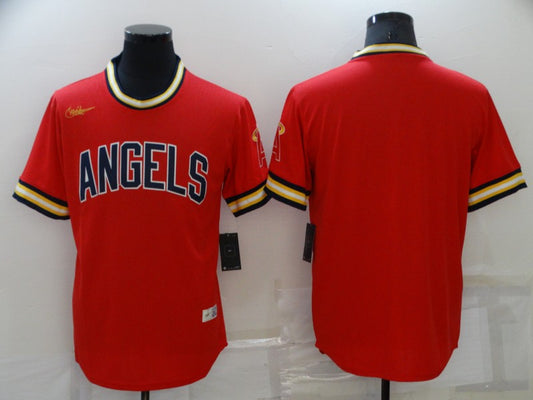Men's Los Angeles Angels Red Replica Team Blank Jersey1