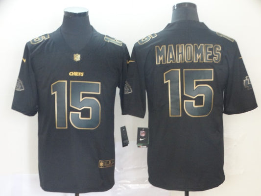Men's Kansas City Chiefs Patrick Mahomes Black Game Player Jersey1