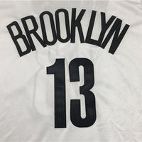 Men's Brooklyn Nets James Harden White 2020/21 Fast Break Replica Jersey1