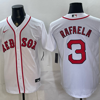 Men's Boston Red Sox Ceddanne Rafaela #3 White Home Replica Jersey