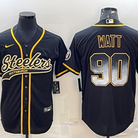 Men's Pittsburgh Steelers T.J. Watt #90 Black Fashion Jersey1 Joint edition