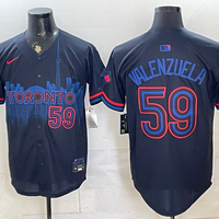 Men's Toronto Blue Jays Brandon Valenzuela #59 Black 2024 City Connect Limited Player Jersey