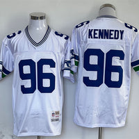 Men's Seattle Seahawks Cortez Kennedy Mitchell & Ness White Legacy Replica Jersey1