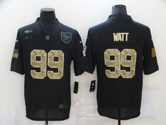 Men's Houston Texans J.J. Watt #99 Black Game Jersey1