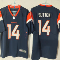 Men's Denver Broncos Courtland Sutton #14 Navy Team Game Jersey
