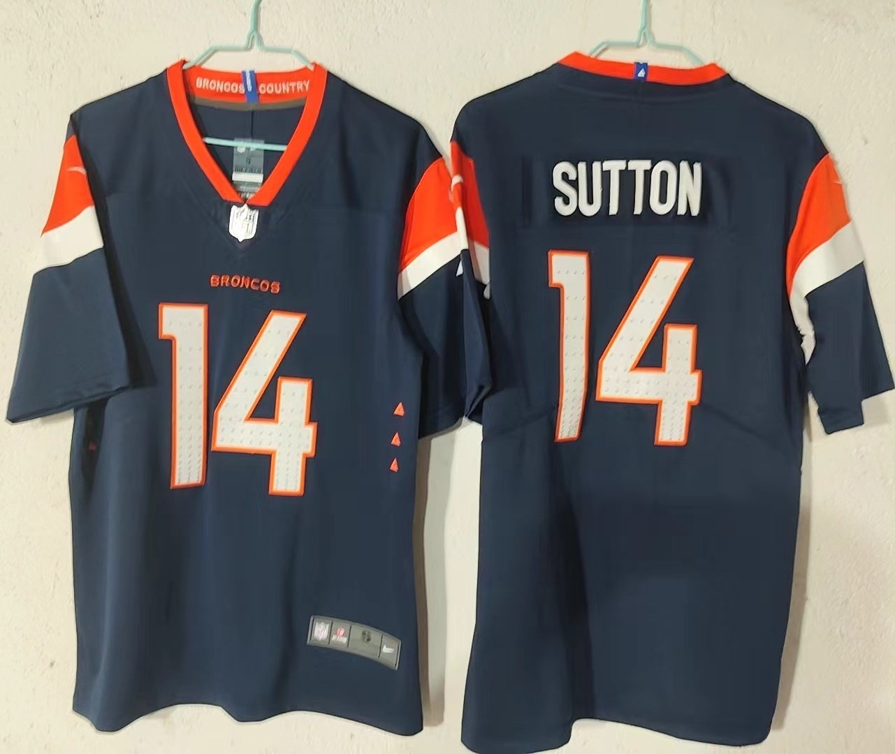 Men's Denver Broncos Courtland Sutton #14 Navy Team Game Jersey