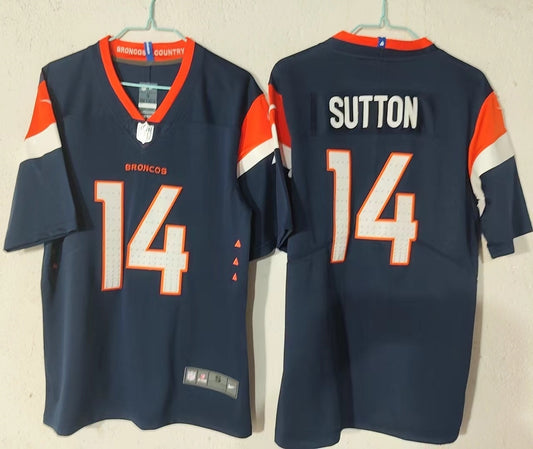 Men's Denver Broncos Courtland Sutton #14 Navy Team Game Jersey