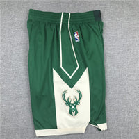 Men's Milwaukee Bucks Green Basketball Shorts1