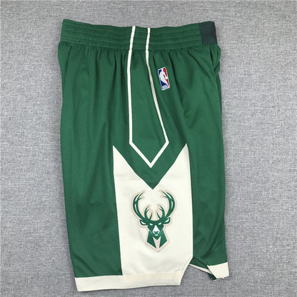 Men's Milwaukee Bucks Green Basketball Shorts1