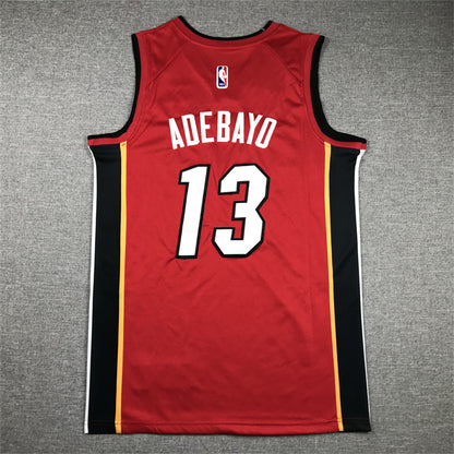 Men's Miami Heat Bam Adebayo #13 Red 2022/23 Swingman Jersey1 - Statement Edition